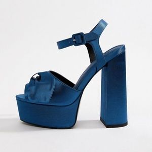 ASOS Metallic Blue Platforms.